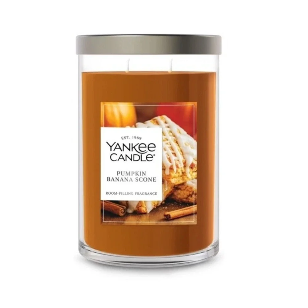New Yankee Candle Pumpkin Banana Scone Scented Candle‎ 14.25 Oz Jar